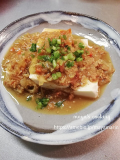 鶏そぼろのリメイク☆豆腐のあんかけ-レシピのメイン写真