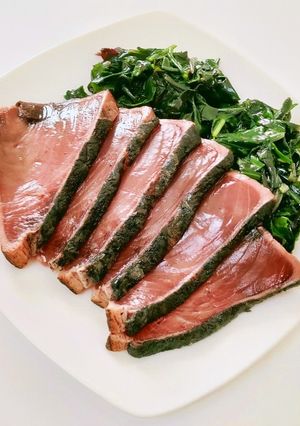金時草と戻り鰹のたたき-レシピのメイン写真