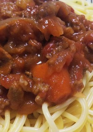 肉じゃがアレンジ！ミートソースパスタ-レシピのメイン写真