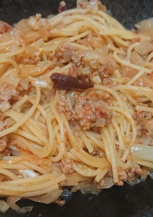男の簡単レンジでミートナポリタン-レシピのメイン写真