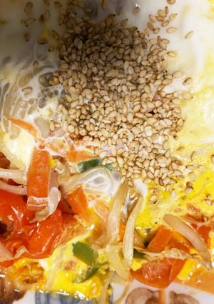 全てレンジ味噌ダレでミニトマト豚平焼き-レシピのメイン写真