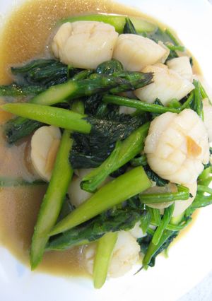 ホタテと緑のお野菜のバターソテー-レシピのメイン写真