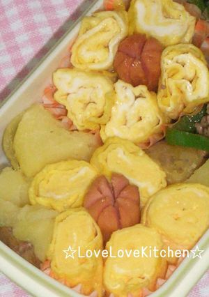 お弁当に♪卵焼きでお花畑✿✿-レシピのメイン写真