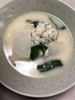 かぶと鶏団子のスープ~豆乳仕立て~-レシピのメイン写真