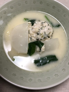 かぶと鶏団子のスープ~豆乳仕立て~-レシピのメイン写真