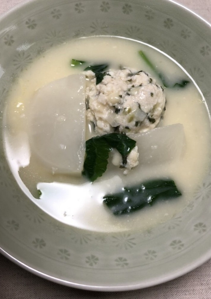 かぶと鶏団子のスープ~豆乳仕立て~-レシピのメイン写真