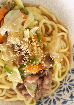 レンジで茹で中華麺の味噌ラーメン-レシピのメイン写真