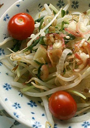 モヤシと水菜の超簡単ホットサラダ-レシピのメイン写真