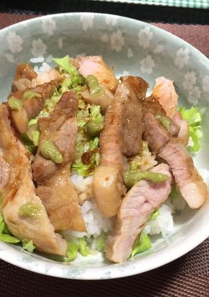 ポークステーキ丼!(^^)!-レシピのメイン写真