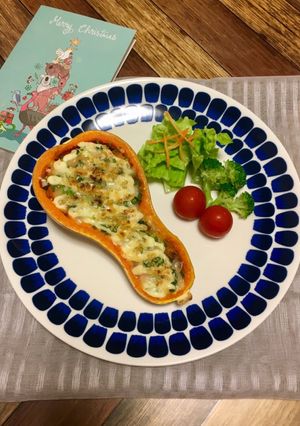 バターナッツかぼちゃの☆ネギマヨチーズ焼-レシピのメイン写真