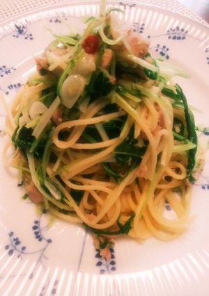 水菜とツナの和風パスタ-レシピのメイン写真