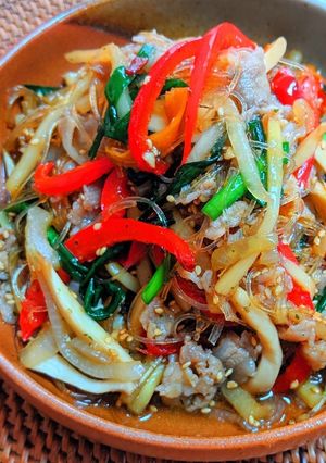 春雨と野菜たっぷり豚肉チャプチェ-レシピのメイン写真