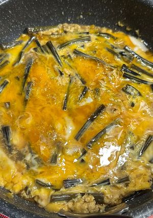 わらびの玉子とじ　わらびの玉子丼-レシピのメイン写真