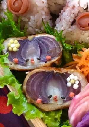 【簡単】キャラ弁 おかず 紫玉ねぎ肉巻き-レシピのメイン写真