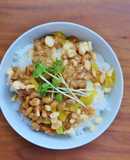 納豆好き必見！簡単♪たくあん入り納豆ご飯