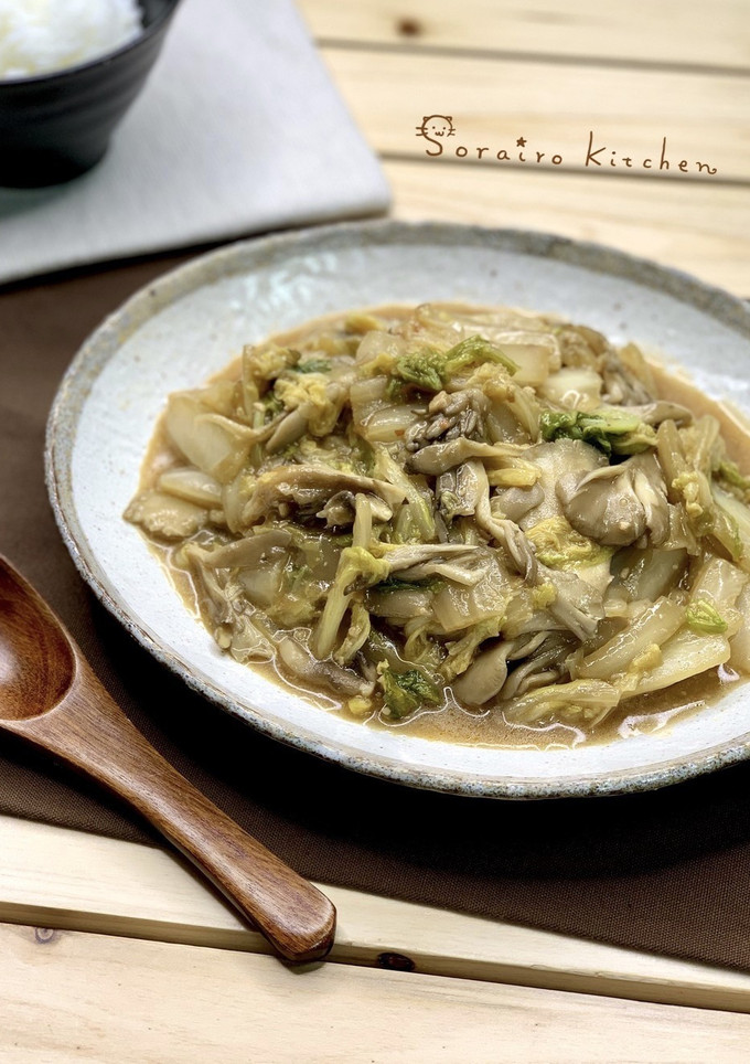 ご飯進むピリ旨＊白菜と舞茸の麻婆風炒め＊-レシピのメイン写真