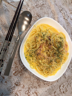 オリーブオイルの全卵カルボナーラ-レシピのメイン写真
