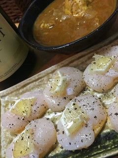 ホタテと柿のカルパッチョ-レシピのメイン写真