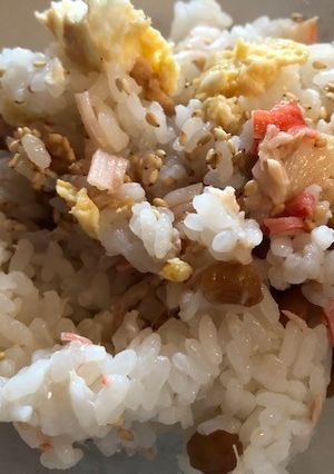 納豆とカニツナのご飯-レシピのメイン写真