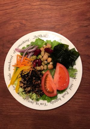 三色のお豆さんとひじきのサラダ-レシピのメイン写真