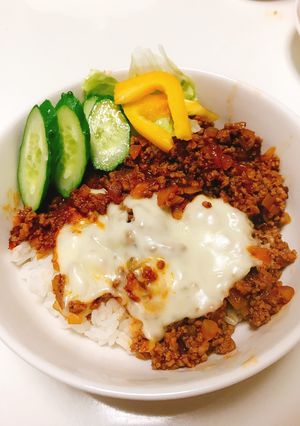 パパッと！チーズハンバーグ丼-レシピのメイン写真