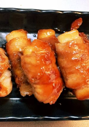 彼氏飯シリーズ★お腹満足★餅巻き豚-レシピのメイン写真