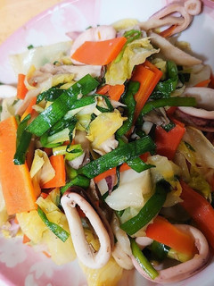 野菜たっぷりイカの中華炒め-レシピのメイン写真