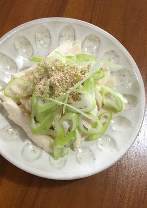 ☆簡単チキンサラダ、白ネギがけ-レシピのメイン写真