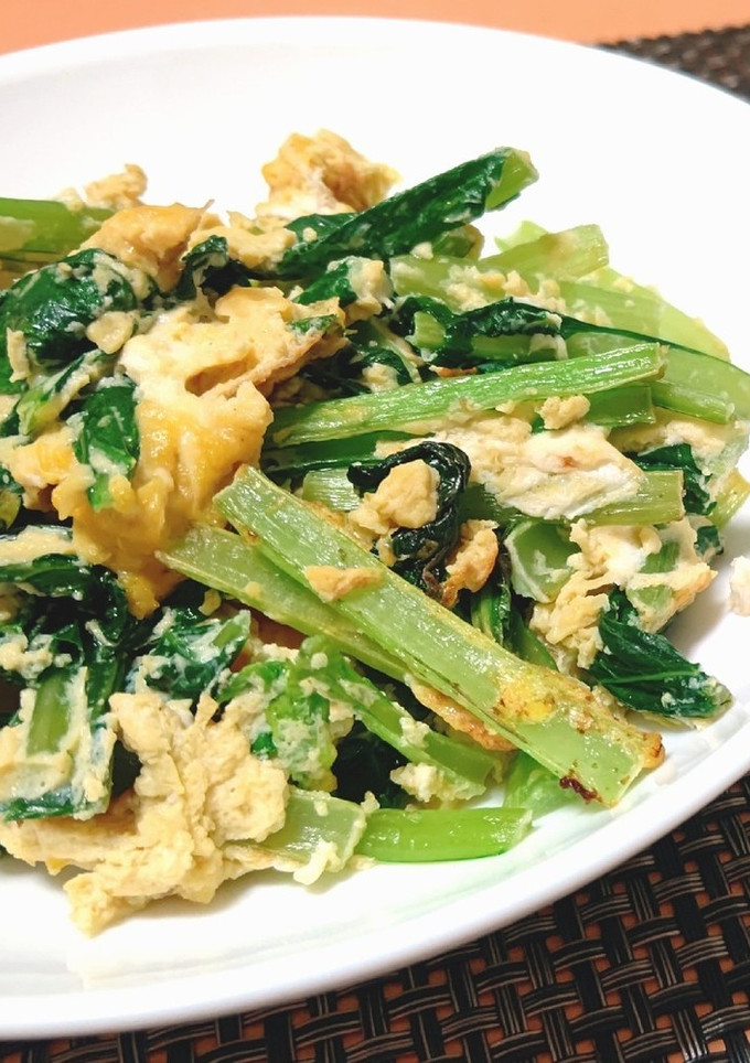【龍愛】青菜のたまご炒め-レシピのメイン写真