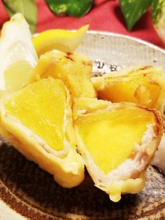 柿嫌いが作る柿の肉巻き天ぷら!お弁当にも-レシピのメイン写真