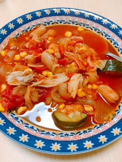 簡単お野菜たっぷりトマトスープ-レシピのメイン写真