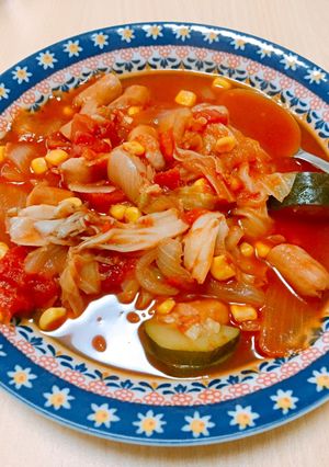 簡単お野菜たっぷりトマトスープ-レシピのメイン写真