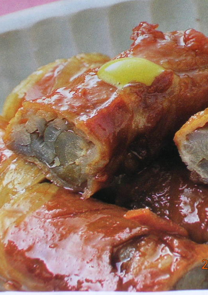 ゆでごぼうの豚肉巻き煮-レシピのメイン写真