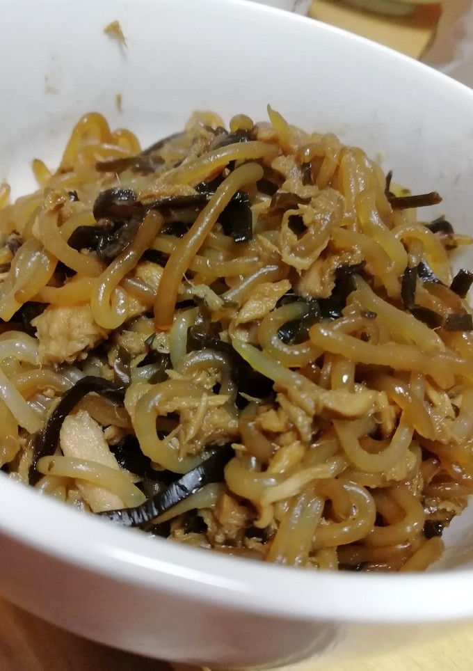 しらたきとツナの炒り煮-レシピのメイン写真