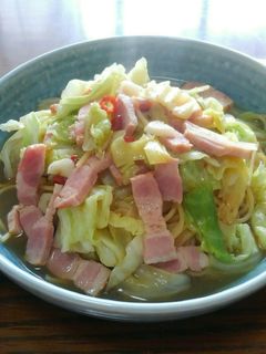 キャベツとベーコン☆和風スープパスタ-レシピのメイン写真