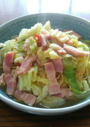 キャベツとベーコン☆和風スープパスタ-レシピのメイン写真