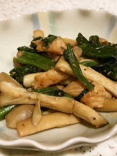 サーモン塩辛ときのこのバター醤油炒め-レシピのメイン写真