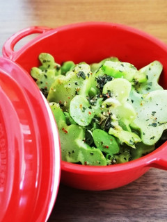 ブロッコリーの茎のアヒージョ風おかず-レシピのメイン写真