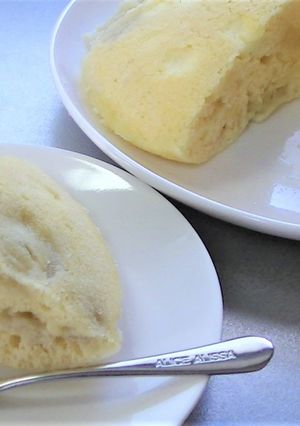 バナナとベビーチーズの簡単大皿蒸しケーキ-レシピのメイン写真