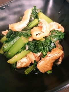 小松菜と油揚げの煮物-レシピのメイン写真