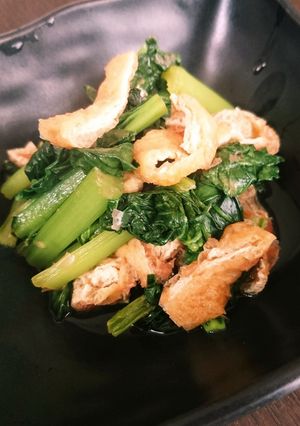 小松菜と油揚げの煮物-レシピのメイン写真