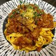 林檎とベーコンのトマトパスタ