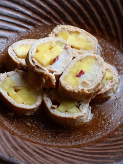 生姜つゆでさっぱり♡薩摩芋と大根の肉巻き-レシピのメイン写真
