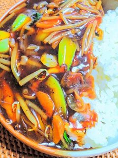 もやしとチンゲン菜の中華餡かけ丼-レシピのメイン写真