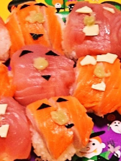 ブサカワなハロウィーン手まり寿司-レシピのメイン写真
