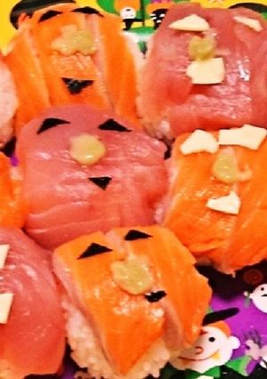 ブサカワなハロウィーン手まり寿司-レシピのメイン写真