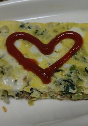 子ども野菜嫌い克服！もりもり野菜の卵焼き-レシピのメイン写真