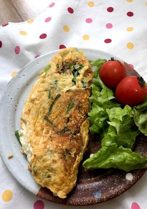 ほうれん草とチーズのオムレツ-レシピのメイン写真