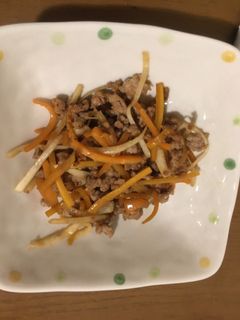 ひき肉大根の皮炒め-レシピのメイン写真