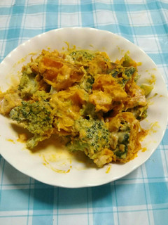 ブロッコリーとかぼちゃの味噌和え-レシピのメイン写真
